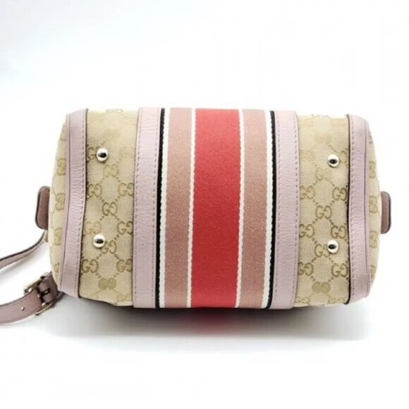 Gucci Canvas Small Vintage Boston Hand Bag 535-081825 - Picture 9 of 14